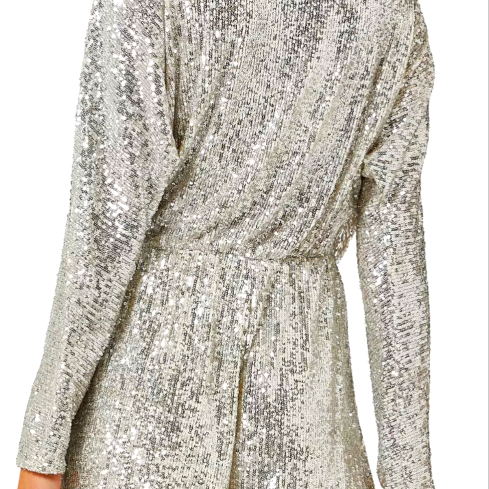 Maje silver llette silver short romper